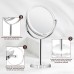 Auxmir Magnifying Makeup Mirror with 1X / 10X Magnification, High Definition, 6’’ Double Sided Vanity Tabletop Mirror with Crystal-like Style, 360° Rotation for Dressing Table, Desk, Bathroom, Bedroom