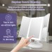 Auxmir Makeup Mirror, Trifold Mirror with light, 5X/10X Magnifying Mirror, 180° Rotating LED Mirror, Touch Control Mirror, Auto Off Dressing Table Mirror for Makeup, Shaving, Facial Care, White