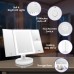 Auxmir Makeup Mirror, Trifold Mirror with light, 5X/10X Magnifying Mirror, 180° Rotating LED Mirror, Touch Control Mirror, Auto Off Dressing Table Mirror for Makeup, Shaving, Facial Care, White