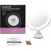 Auxmir Makeup Mirror with Lights, 10 x Magnifying Mirror with Suction Cup and 2 Brightness Levels, Light Up Mirror 7.87 Inches, Practical for Home and Holidays, White