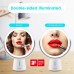 Auxmir Makeup Mirror with Light, 1X / 10X Double-sided Magnifying Mirror, Rechargeable LED Cosmetic Mirror with 5 Brightness for Makeup, Shaving, Dressing Table, Vanity Desk, White