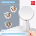 Auxmir Makeup Mirror with Light, 1X / 10X Double-sided Magnifying Mirror, 360° Rotating Rechargeable LED Mirror with 10 Brightness for Makeup, Shaving, Dressing Table, Vanity Desk, White
