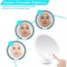 Auxmir Rechargeable Magnifying Mirror with Light, 10X Magnification Makeup Mirror with LED & Suction, 360° Rotating Mirror with 3 Brightness for Bathroom, Dressing Table Desk Bedroom White