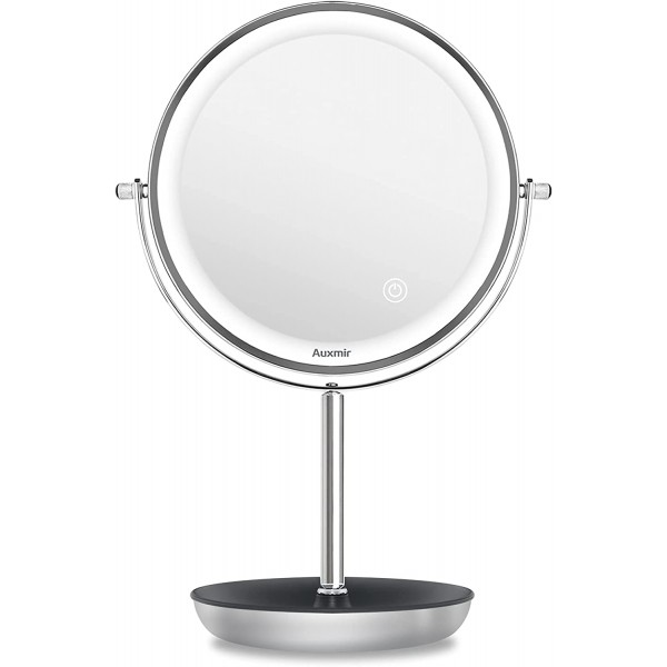 Auxmir LED Kosmetikspiegel mit Beleuchtung 7X/10X Vergrößerung Spiegel  Saugnapf