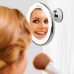 Auxmir Cosmetic Mirror LED Illuminated 10x Magnification, Strong Suction Cup and 2 Brightness Levels, Makeup Mirror Shaving Mirror with Anti-Glare Lighting, 360° Swivelling for Home and Travel