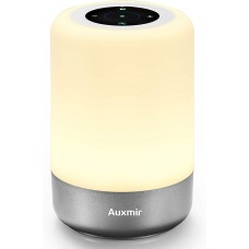 Auxmir Bedside Table Lamp, LED Touch Night Light with USB Rechargeable, 3 Light Modes & 8 Colors, Brightness Adjustable Lamp for Reading Working Sleeping, Portable Night Lamp for Bedroom Kids [Energy Class A]